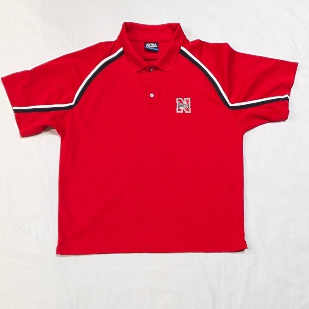 NCAA Nebraska Huskers Mens XL Red Polo Shirt Embroidered Logo KA Inc